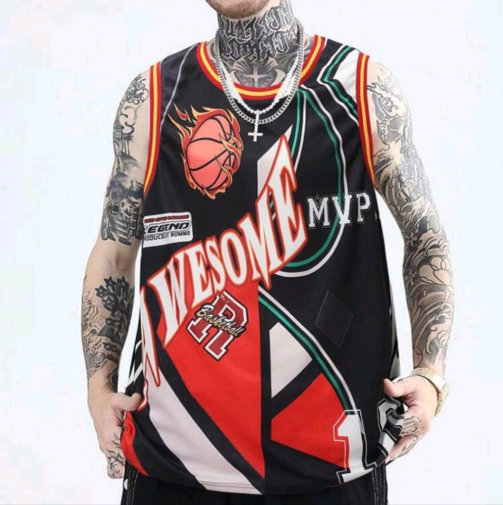 New! ROMWE basketball Jersey tank top